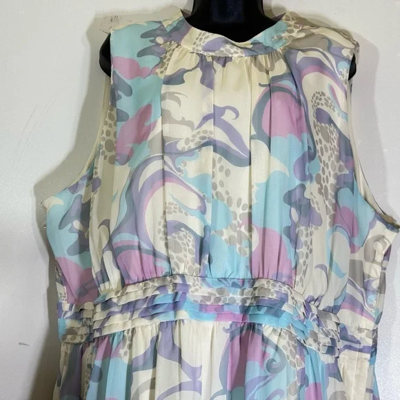 ModCloth Windy City Dress 4X – Pastel Sleeveless Midi Romantic - Picture 8 of 16